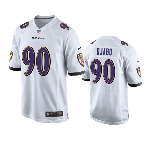 Men's Baltimore Ravens ACTIVE PLAYER Custom White Stitched Game Jersey